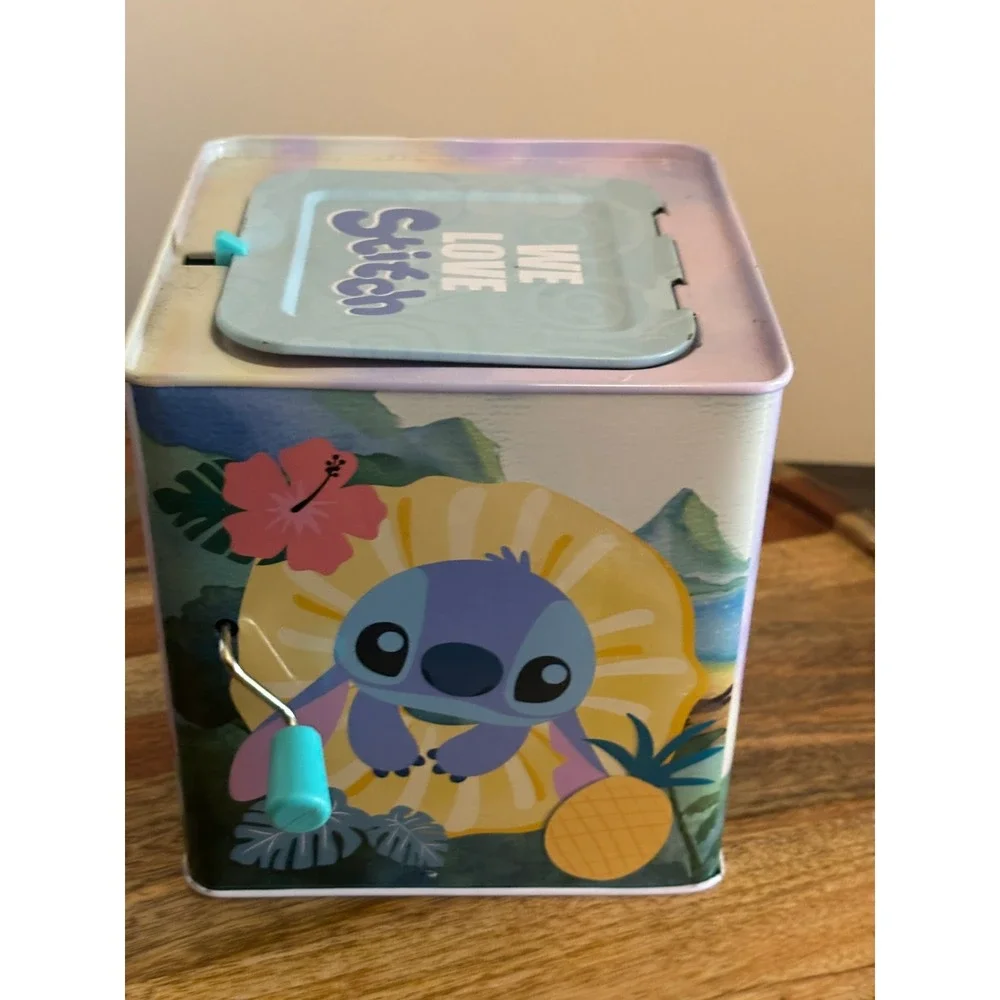 Disney Baby Lilo & Stitch Jack-in-the-Box Musical Toy Kids Preferred 2023 Tin